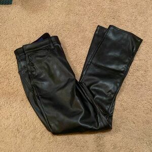 Faux leather pants